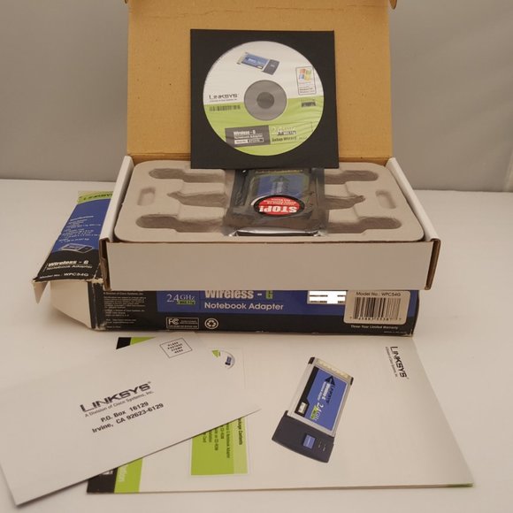 LINKSYS CISCO Wireless G Notebook Adapter Cardbus 2.4Ghz 802.11g WPC54G - Picture 7 of 8